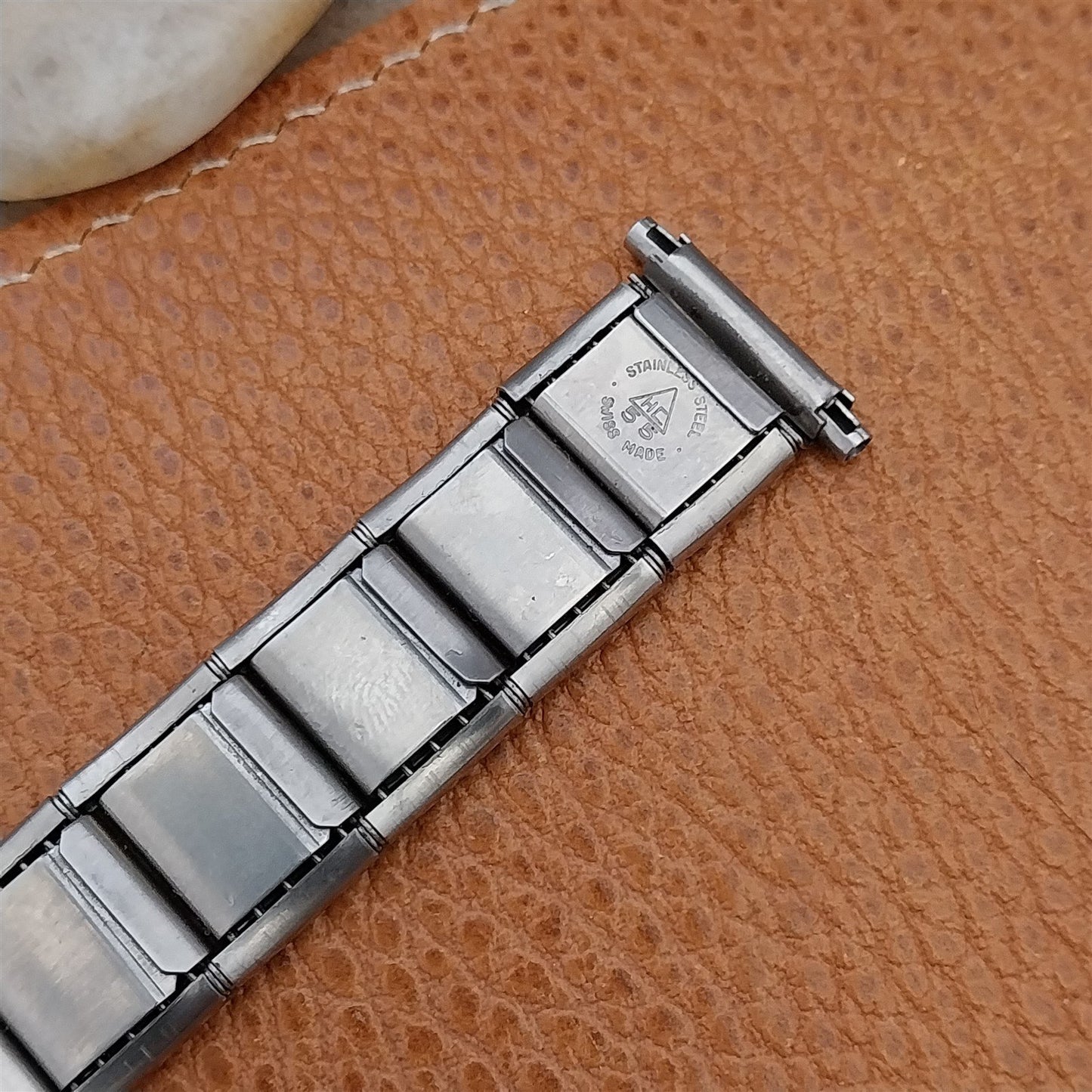 Vintage 16mm 18mm 20mm HC Swiss Stainless Steel Classic 1960s 1970s Watch Band