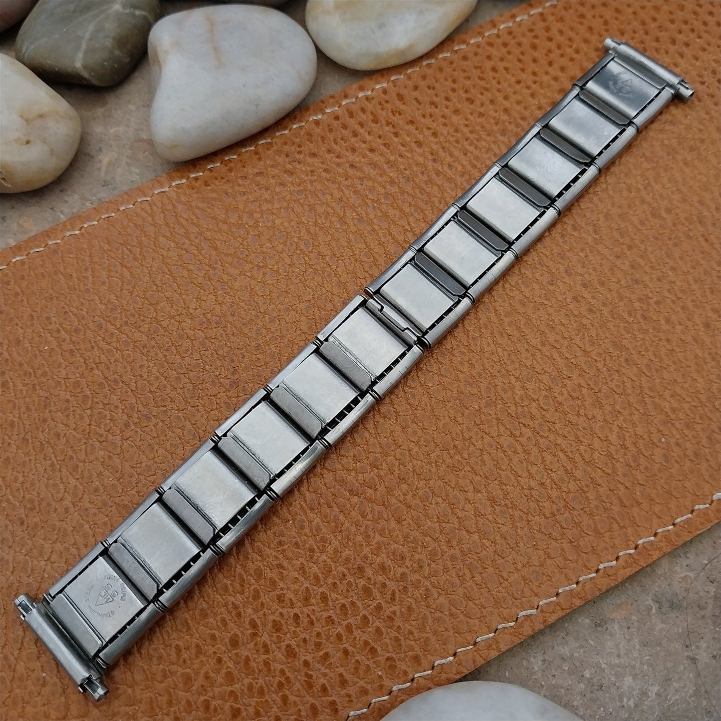 Vintage 16mm 18mm 20mm HC Swiss Stainless Steel Classic 1960s 1970s Watch Band
