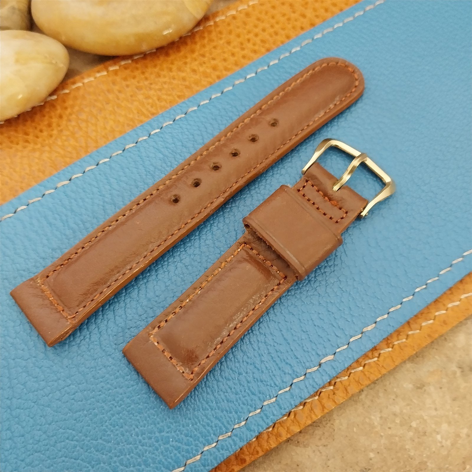 5/8" Kreisler Brown Calf Leather Short Unused Classic 1950s Vintage Watch Band