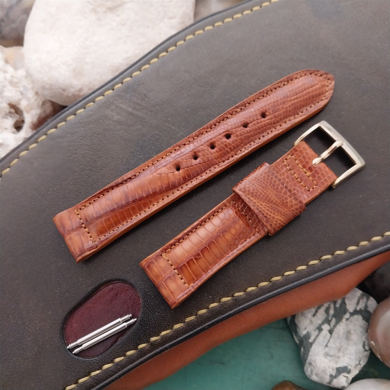 5/8" Kreisler Short Unused Alligator Lizard Classic nos 1950s Vintage Watch Band