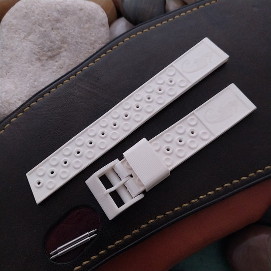 16mm Skindiver White Classic 1960s-70s nos Unused Vintage Watch Band