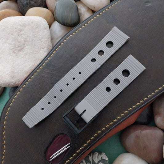 18mm Rally GT Strap Gray & Black 1960s-1970s Vintage Watch Band