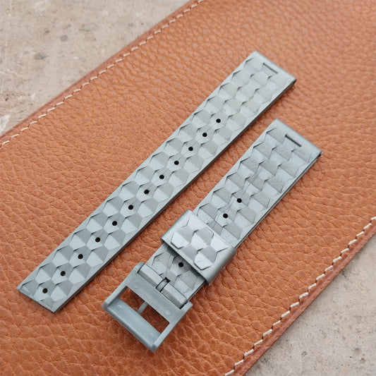 19mm Skindiver Gray Sea Horse Trident 1960s Diver Unused nos Vintage Watch Strap