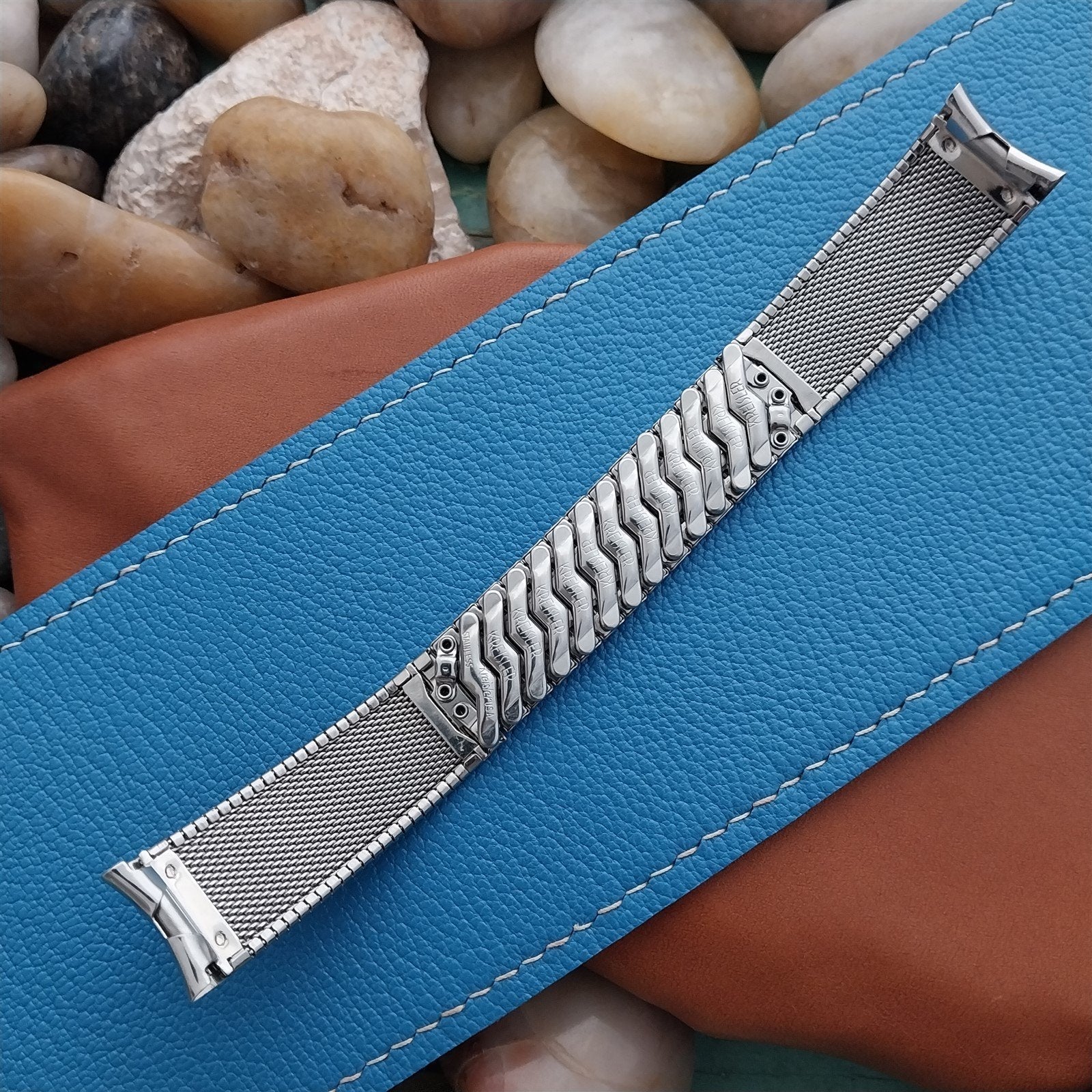 17.2mm Stainless Steel Kreisler 11/16" Unused Classic 1960s Vintage Watch Band
