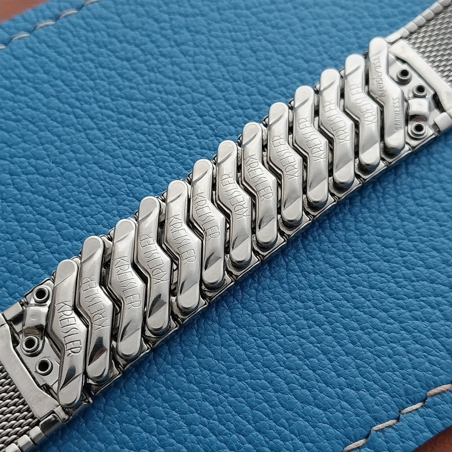 17.2mm Stainless Steel Kreisler 11/16" Unused Classic 1960s Vintage Watch Band