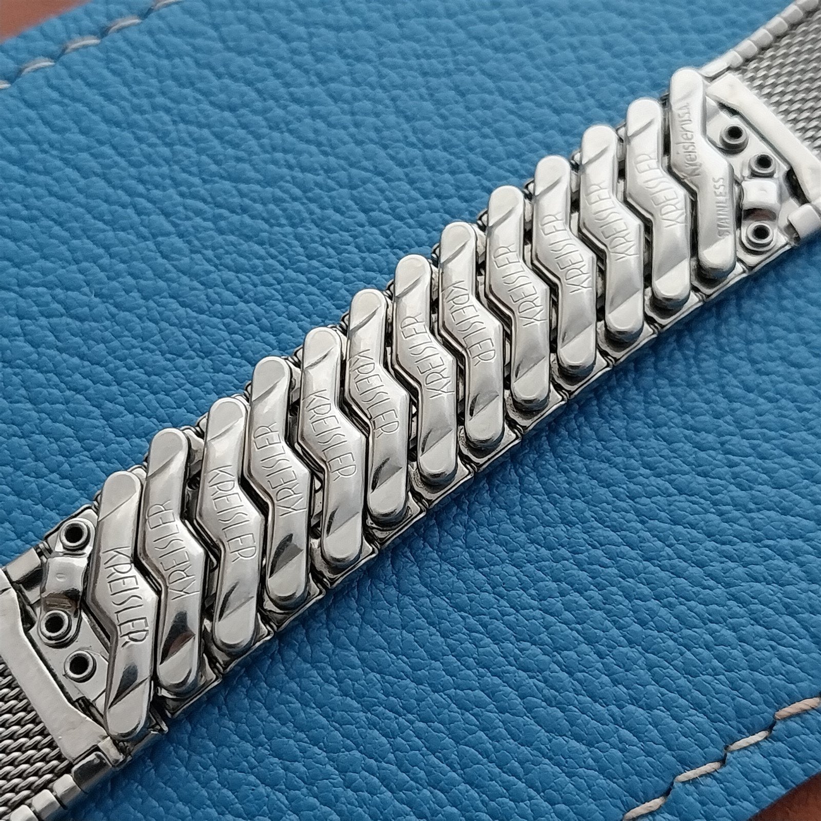 17.2mm Stainless Steel Kreisler 11/16" Unused Classic 1960s Vintage Watch Band
