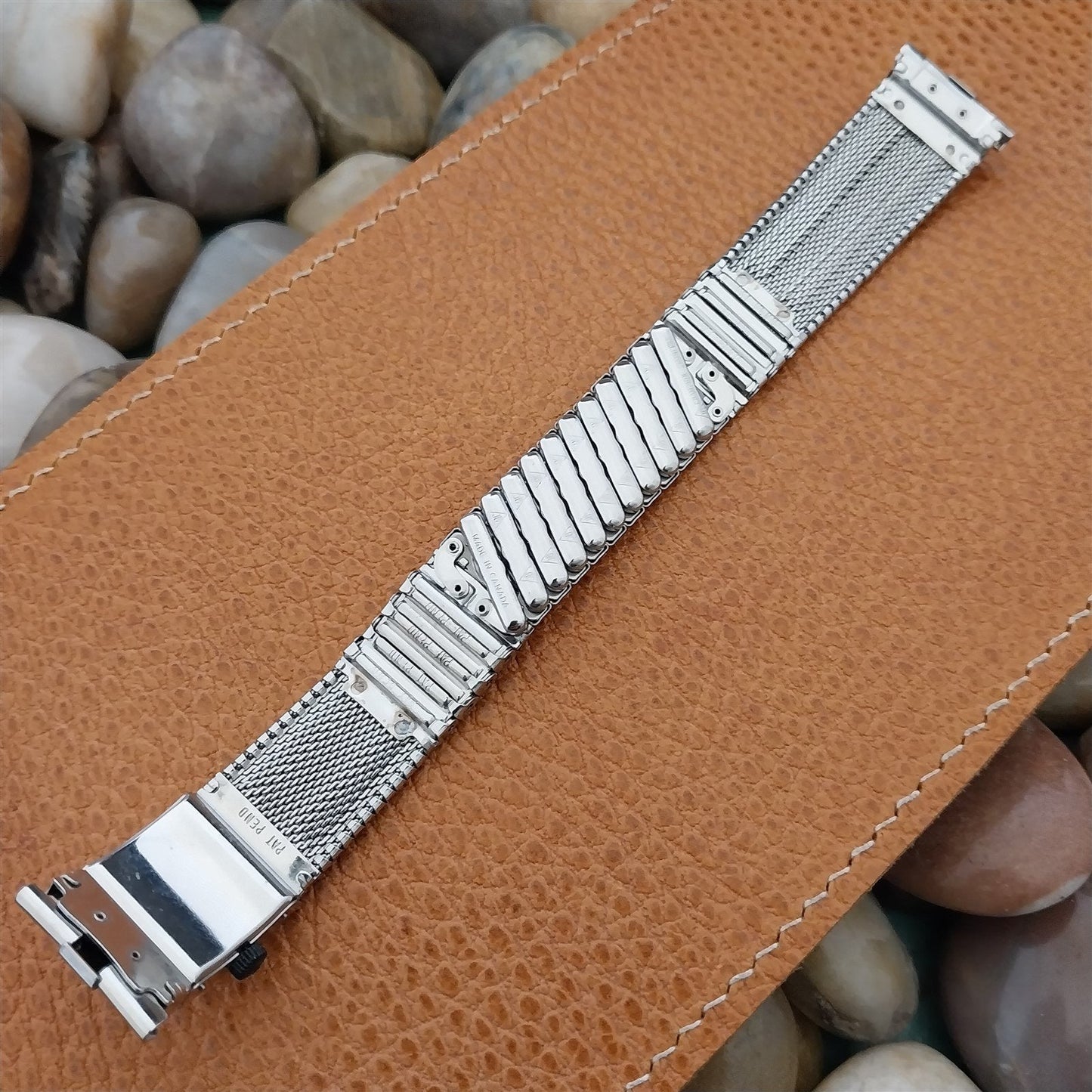 19mm 18mm Stainless Steel 1969 1970 Calendar JB Champion nos Vintage Watch Band