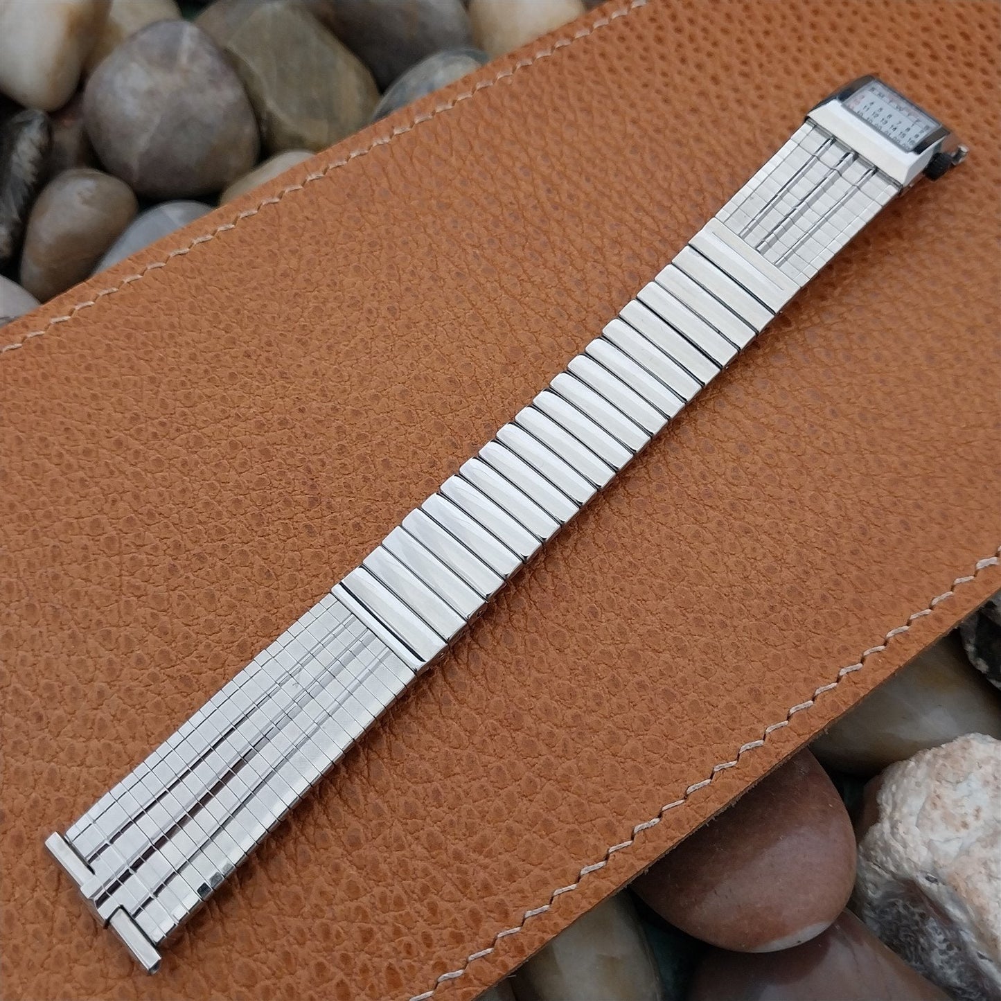 19mm 18mm Stainless Steel 1969 1970 Calendar JB Champion nos Vintage Watch Band