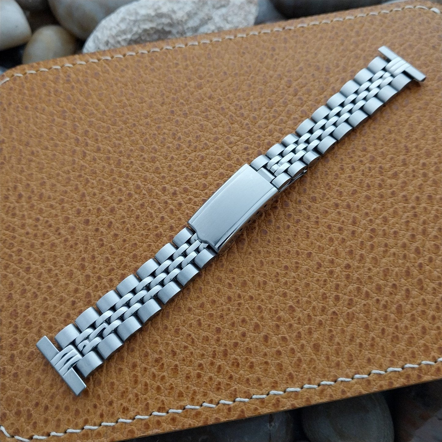 16mm Champion Rice Beads Stainless Steel Unused Ladies Vintage Watch Band