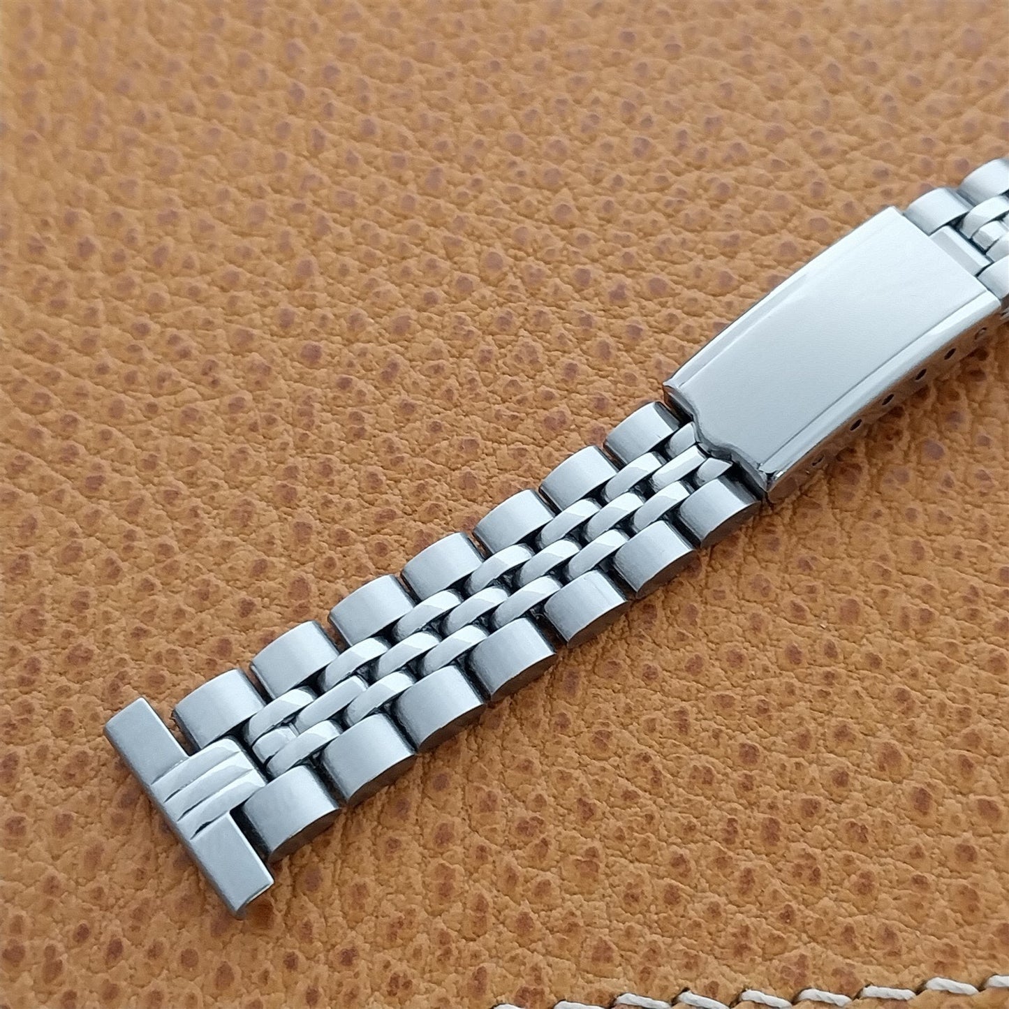 16mm Champion Rice Beads Stainless Steel Unused Ladies Vintage Watch Band