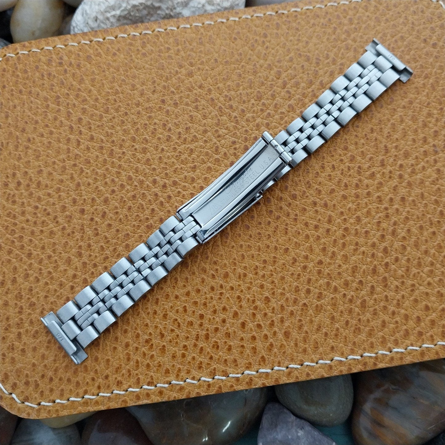 16mm Champion Rice Beads Stainless Steel Unused Ladies Vintage Watch Band