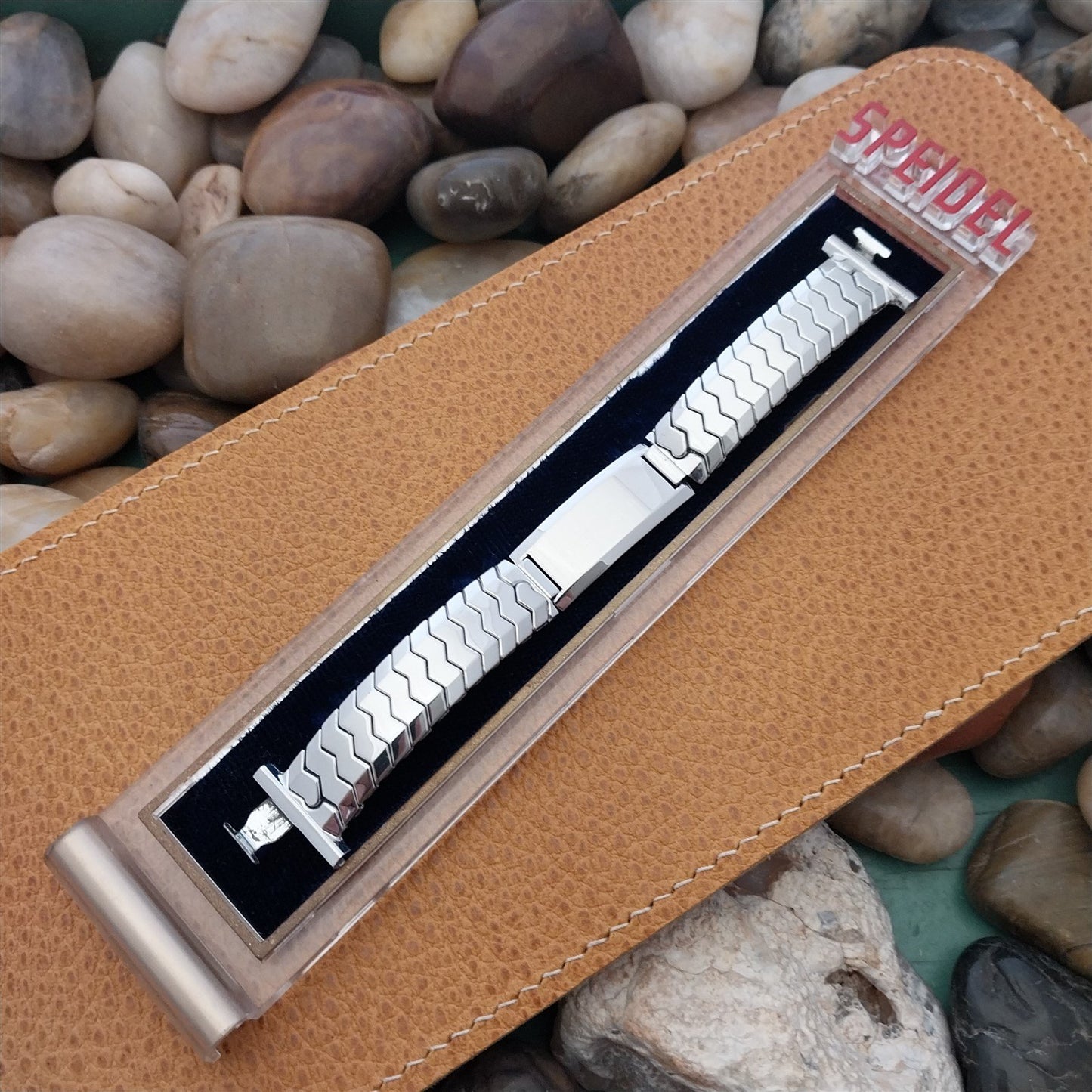 Speidel 10k White Gold-Filled Golden Knight Ident nos Vintage Watch Band