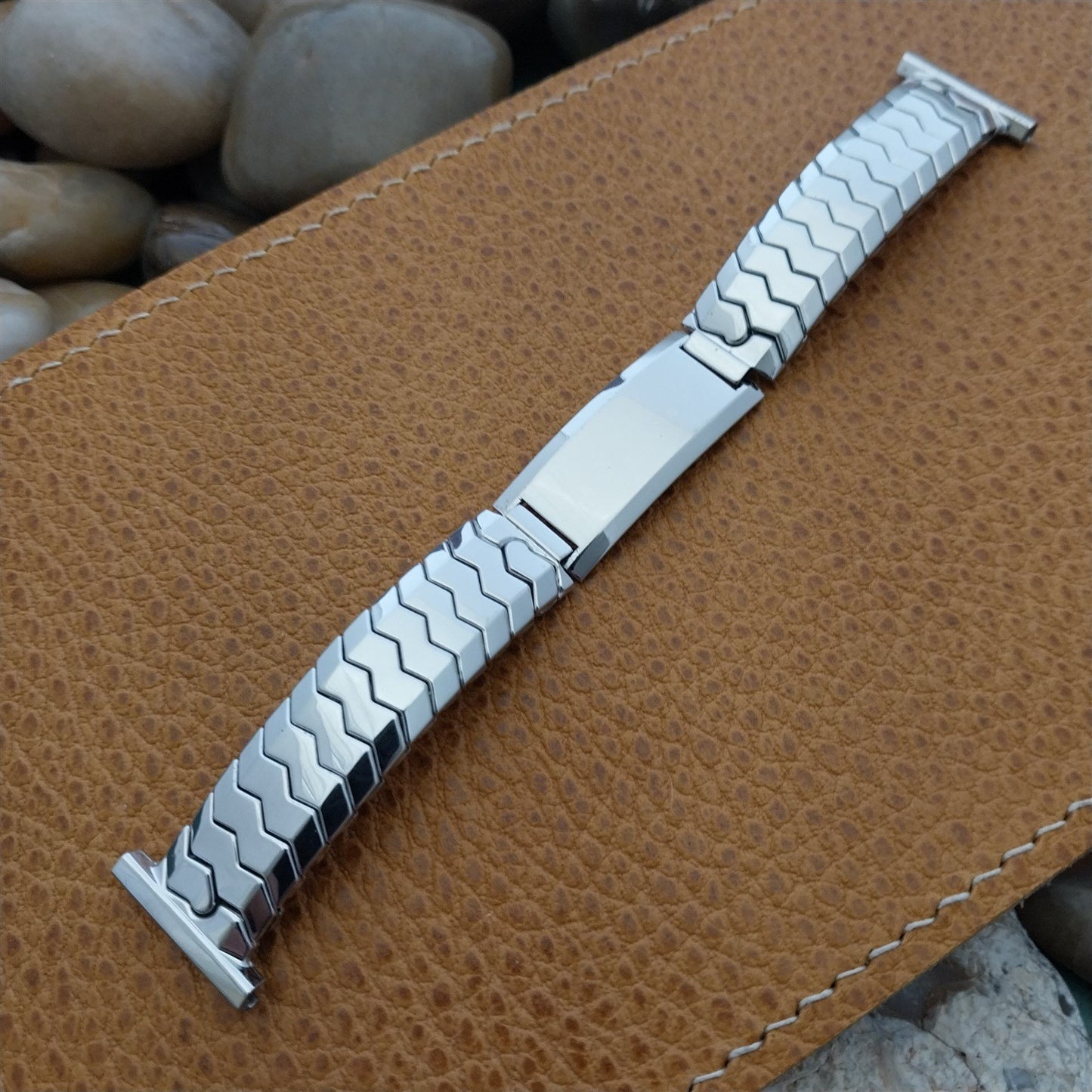 Speidel 10k White Gold-Filled Golden Knight Ident nos Vintage Watch Band