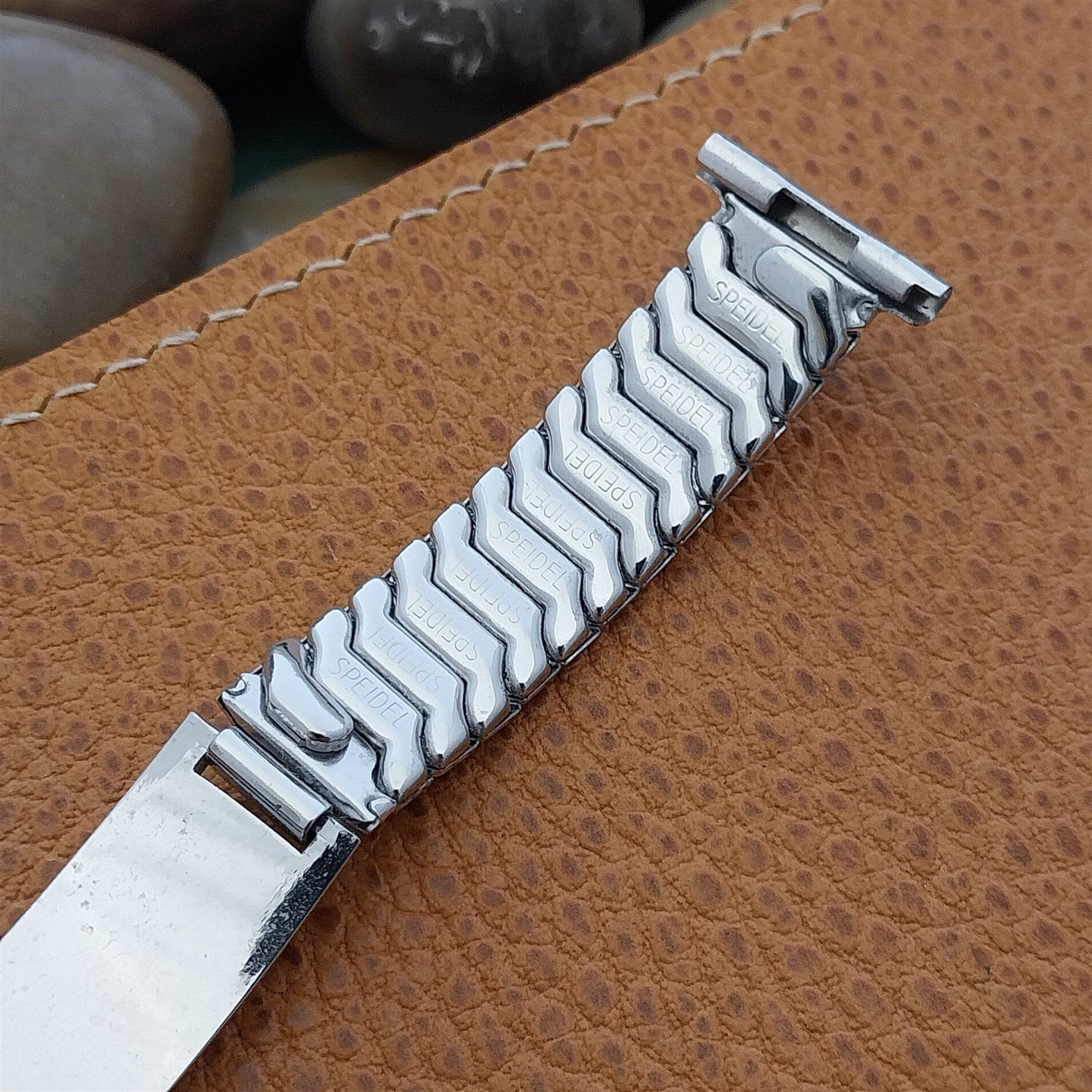 Speidel 10k White Gold-Filled Golden Knight Ident nos Vintage Watch Band