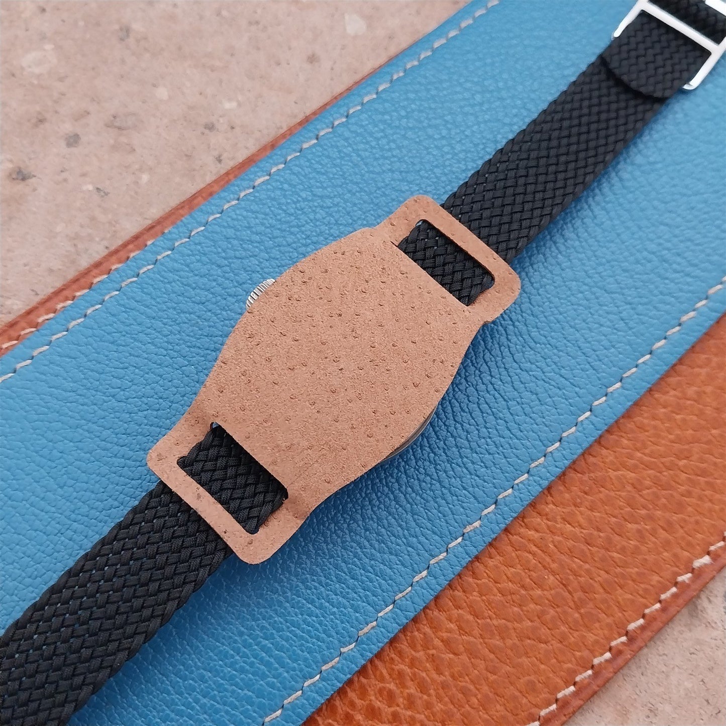 5/8" USA Veg-Tanned Pigskin Bund Pad for 1&2 piece Vintage Watch Strap