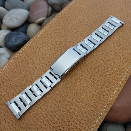 18mm 19mm Stainless Steel Solid-Link JB Champion Unused 1960s Vintage Watch Band