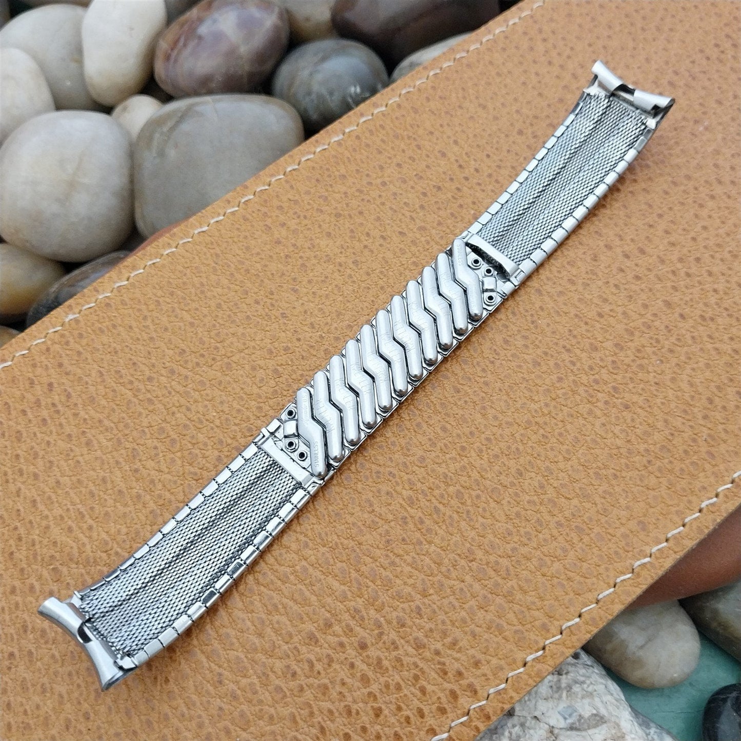 Vintage 17mm Kreisler USA Stainless Steel nos Classic Unused 1960s Watch Band