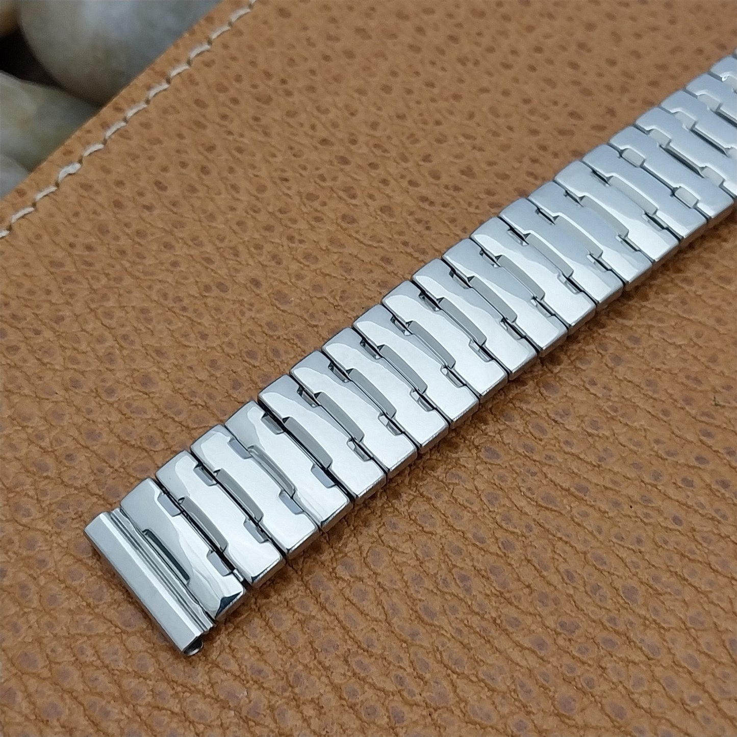 5/8" 1950s Stainless Steel Classic Stretch Stonewall Unused Vintage Watch Band