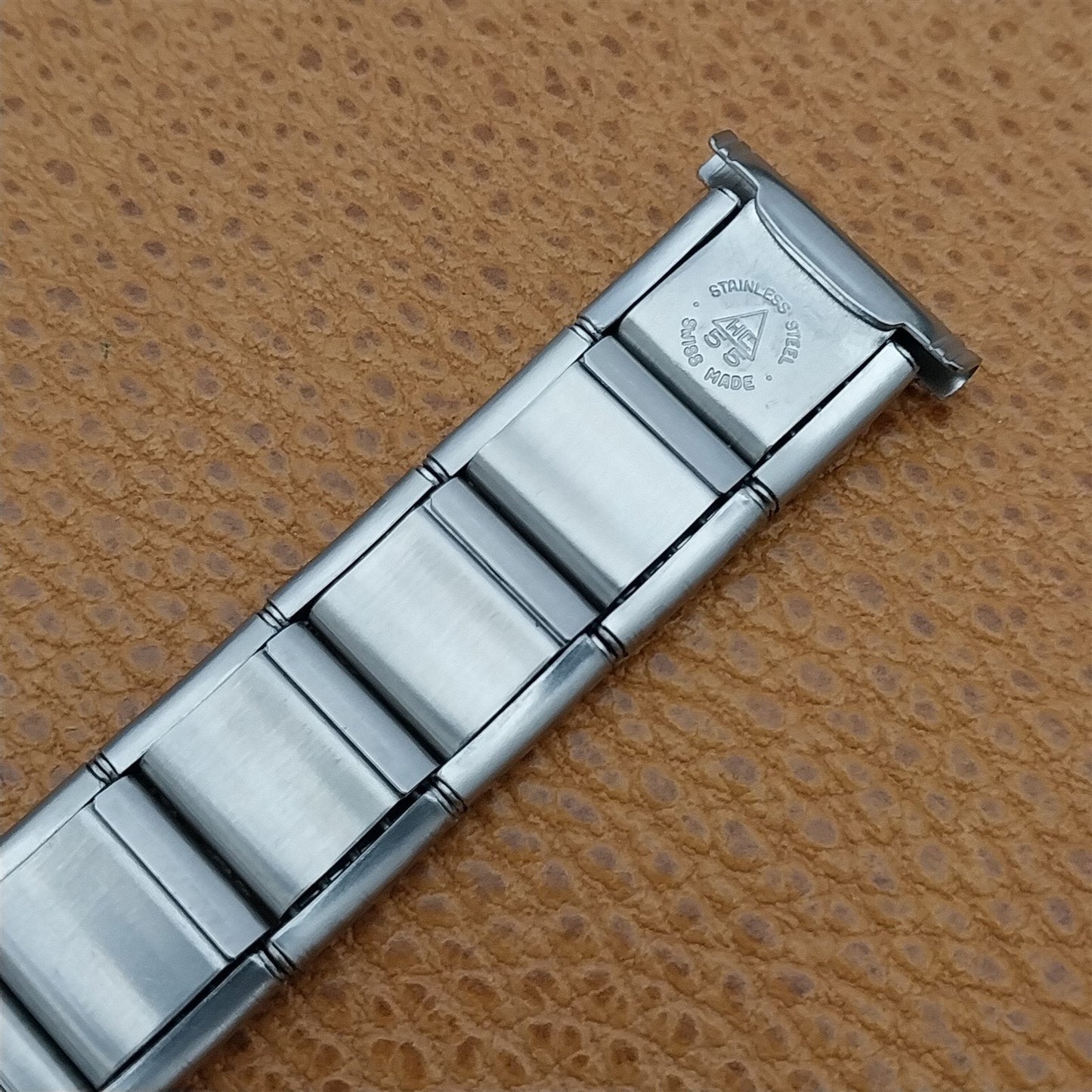 Vintage 20mm 19mm HC Swiss Stainless Steel Classic 1960s 1970s Watch Band