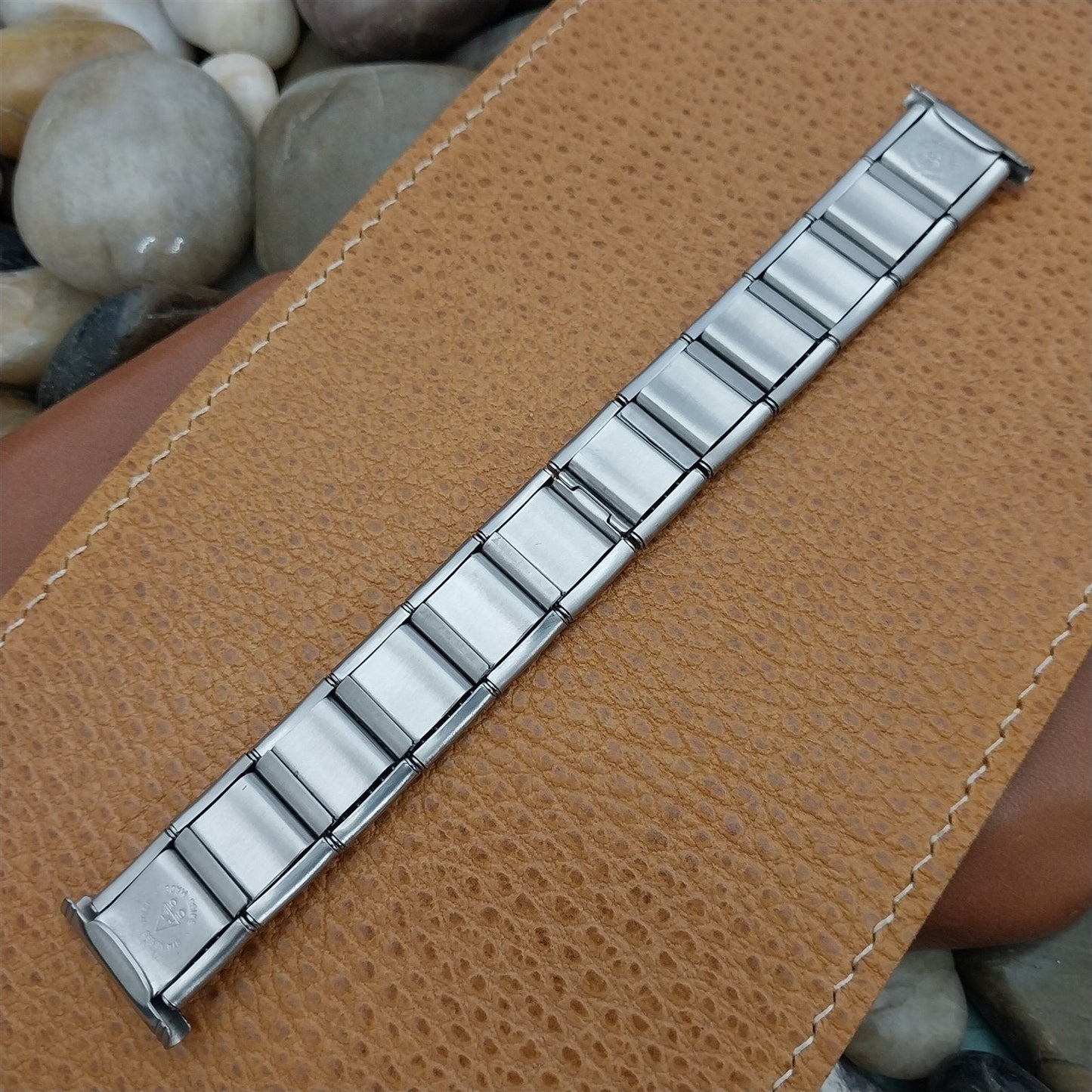 Vintage 20mm 19mm HC Swiss Stainless Steel Classic 1960s 1970s Watch Band