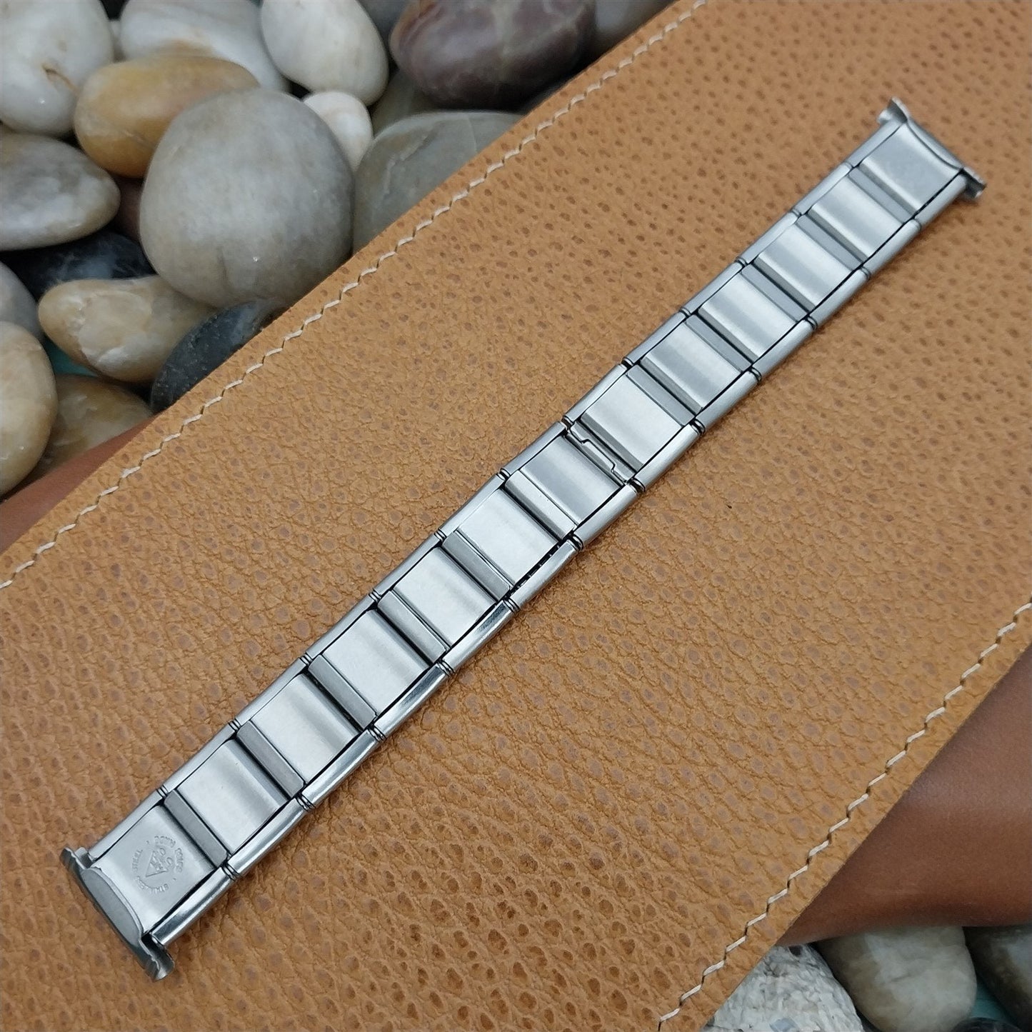 Vintage 20mm 19mm HC Swiss Long Stainless Steel Classic 1960s 1970s Watch Band