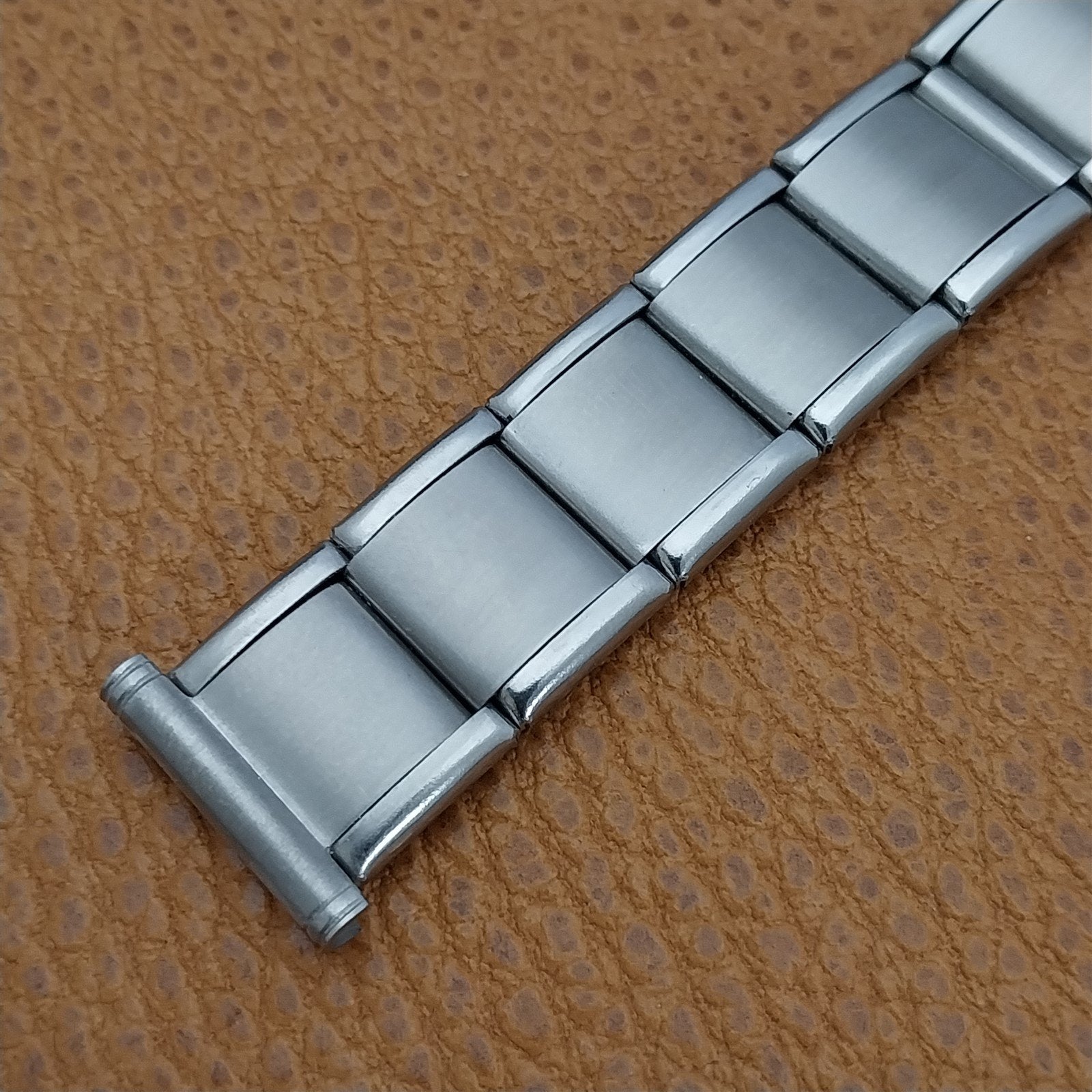 Vintage 19mm 18mm HC 55 Swiss Stainless Steel Stretch Classic 1960s Watch Band