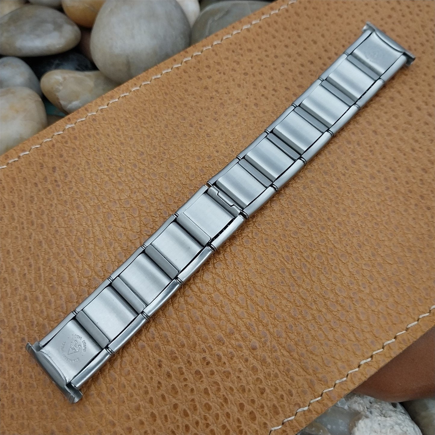 Vintage 19mm 18mm HC 55 Swiss Stainless Steel Stretch Classic 1960s Watch Band