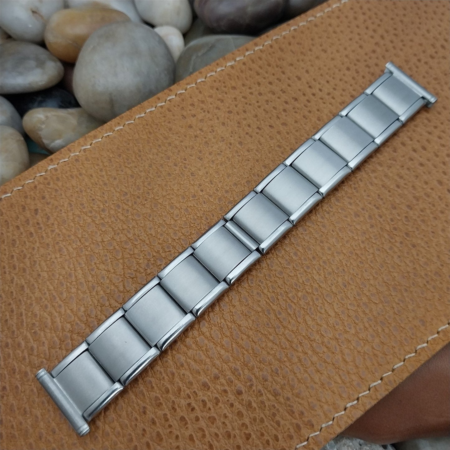 Vintage 19mm 18mm HC 55 Swiss Stainless Steel Stretch Classic 1960s Watch Band