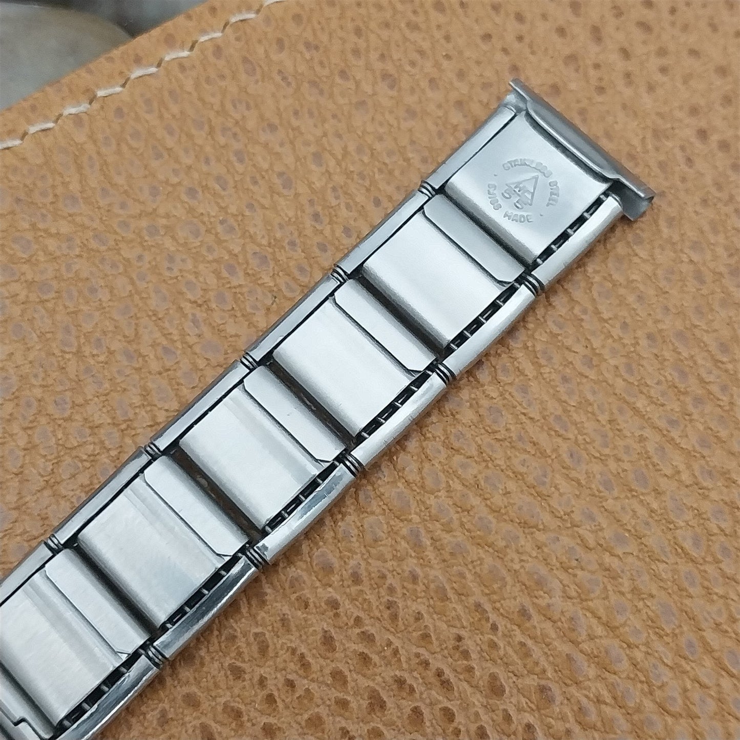 Vintage 18mm 16mm HC 55 Swiss Stainless Steel Stretch Classic 1960s Watch Band