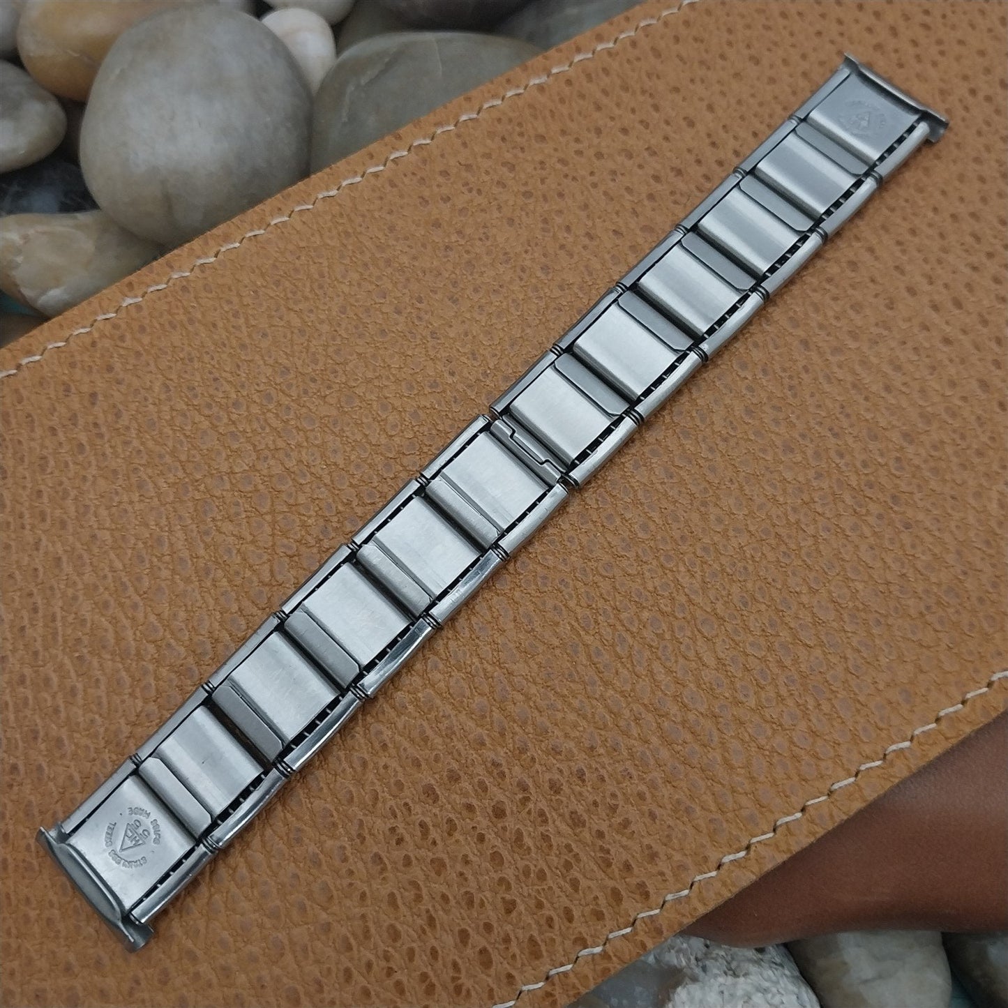 Vintage 18mm 16mm HC 55 Swiss Stainless Steel Stretch Classic 1960s Watch Band