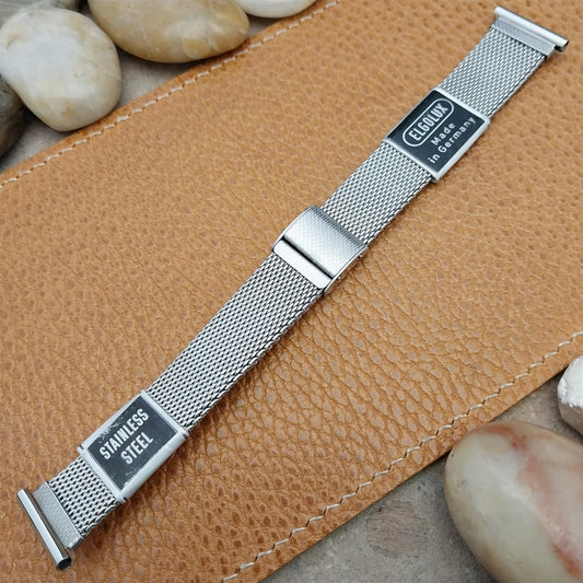 Vintage 20mm 19mm 18mm Stainless Steel Mesh Classic 1970s German Watch Band