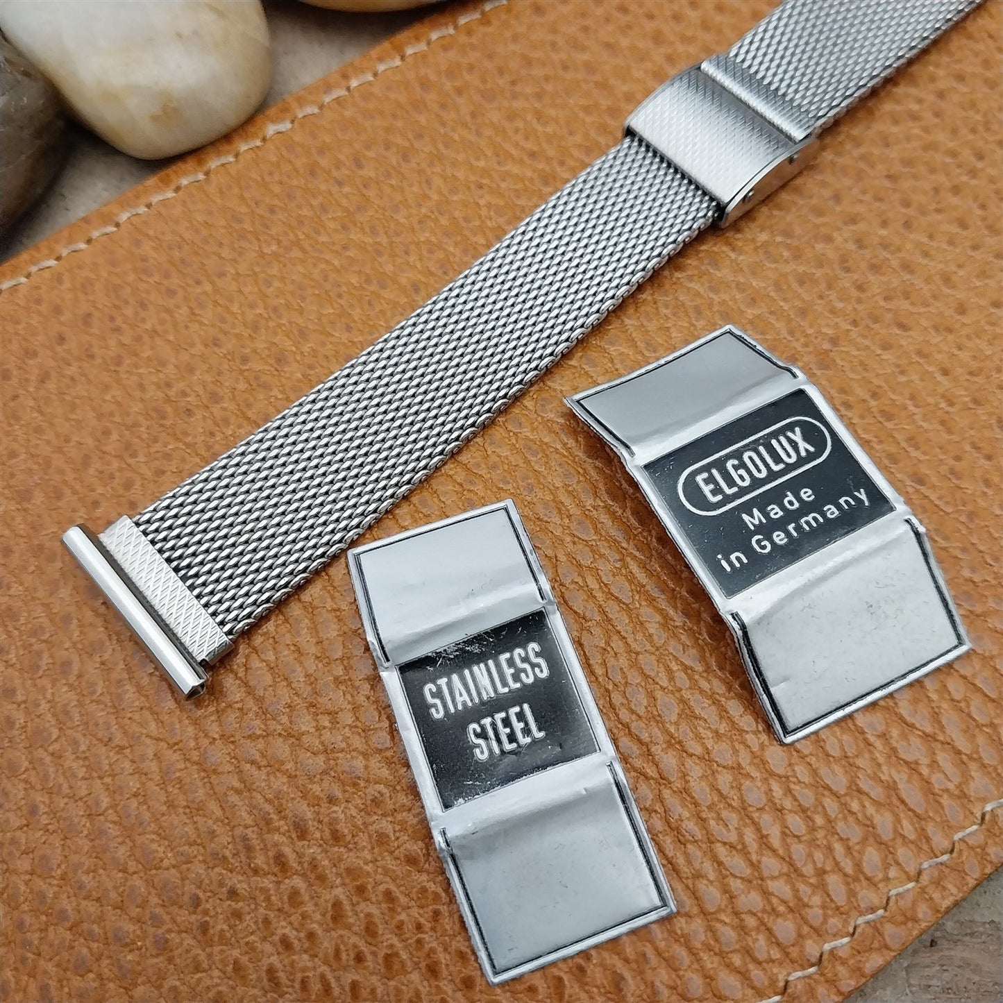 Vintage 20mm 19mm 18mm Stainless Steel Mesh Classic 1970s German Watch Band