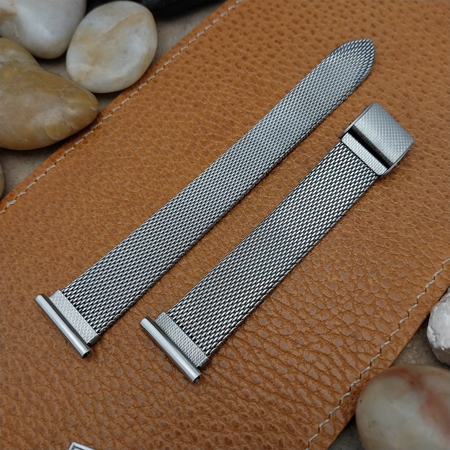 Vintage 20mm 19mm 18mm Stainless Steel Mesh Classic 1970s German Watch Band