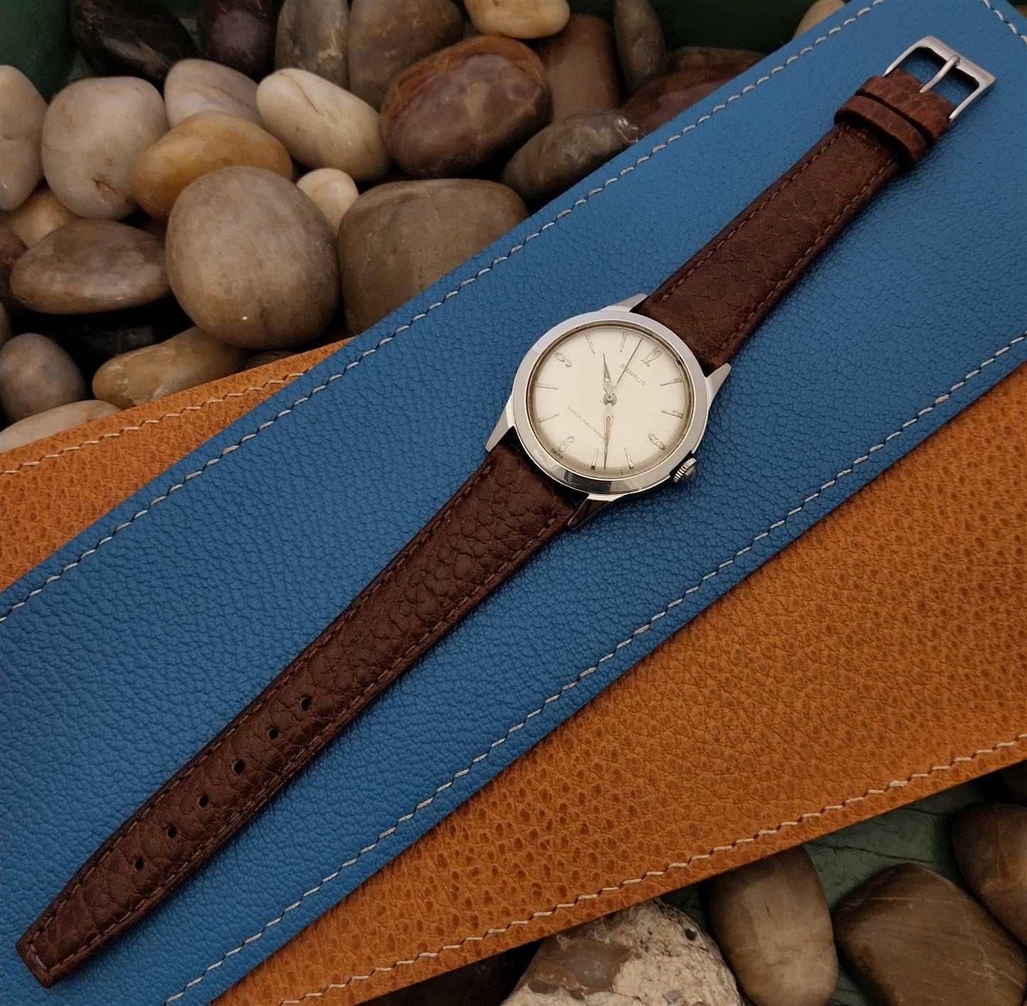 1960s Benrus Sea Harbor 21j Manual Wind Vintage Watch Serviced with Warranty