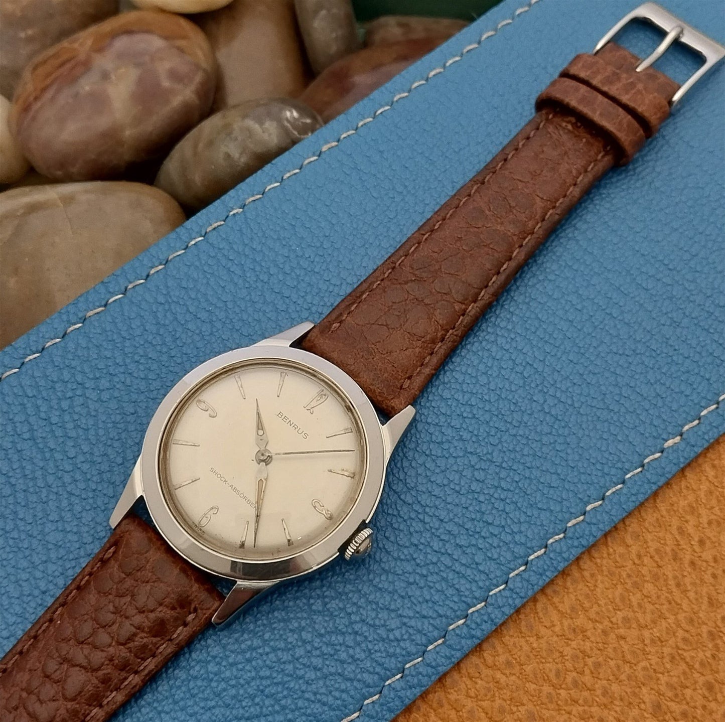 1960s Benrus Sea Harbor 21j Manual Wind Vintage Watch Serviced with Warranty