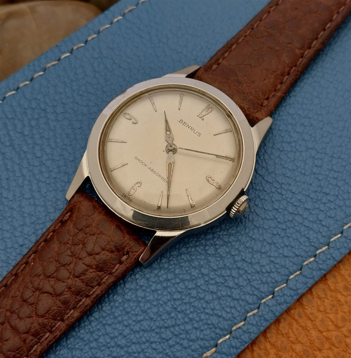 1960s Benrus Sea Harbor 21j Manual Wind Vintage Watch Serviced with Warranty