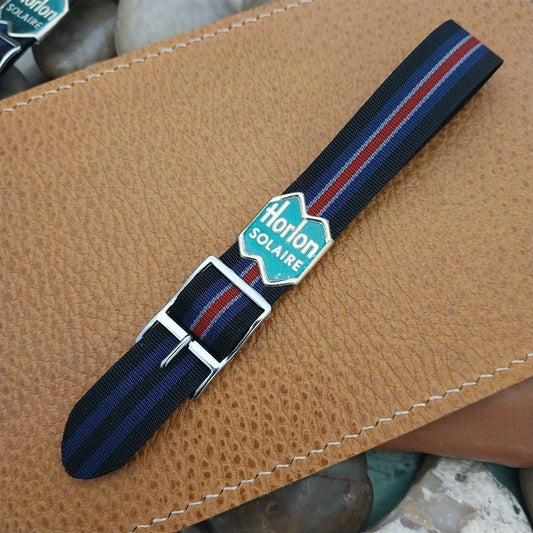 16mm 1960s Reversible Perlon Vintage Watch Band Regimental Dive Watch Strap