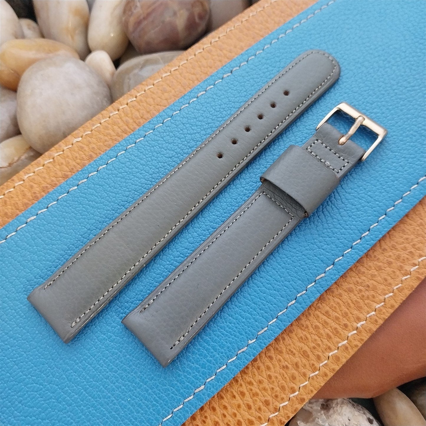 Vintage 11/16" JB Champion Long Gray Buffalo Unused 1960s Classic Watch Band