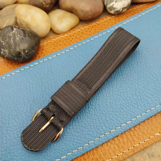 Vintage 17mm Blue Nylon Single-Pass Short Unused 1950s Classic Watch Band