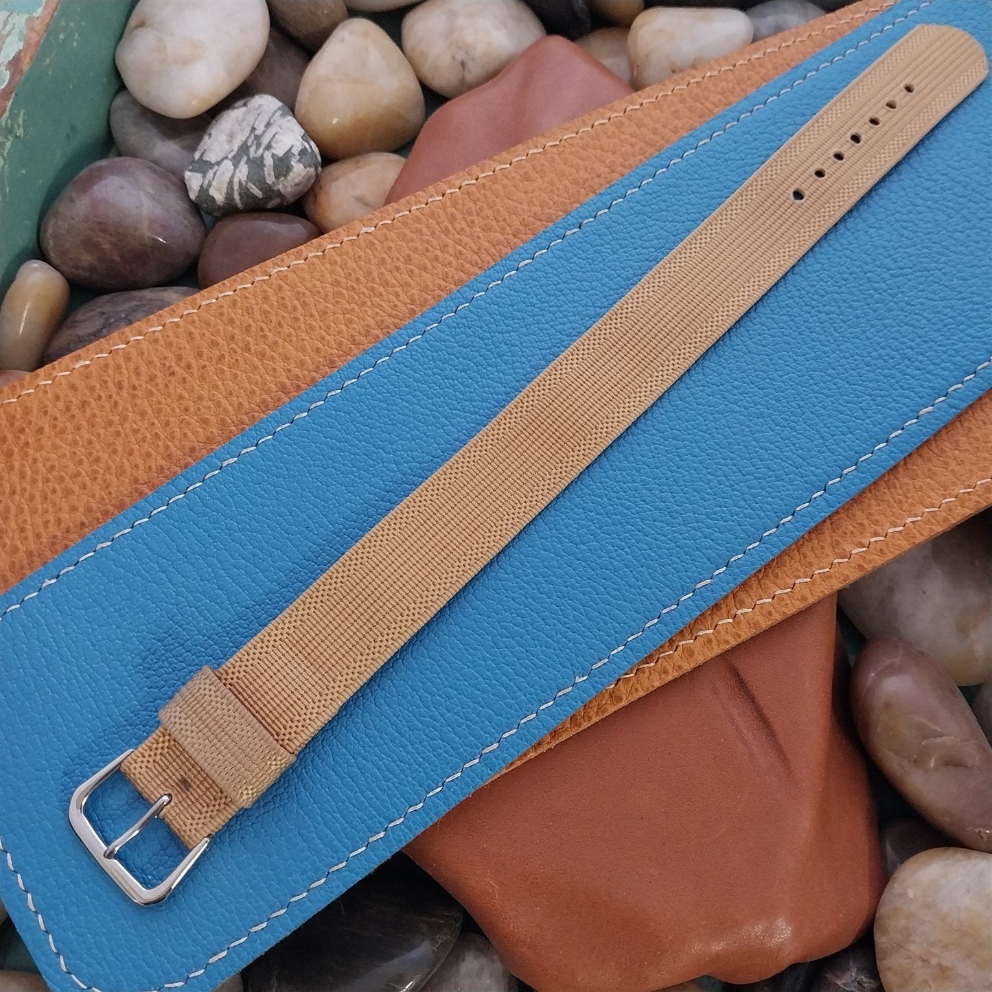 Vintage 3/4" Ribbed Nylon Single-Pass Unused nos 1950s Classic Watch Band