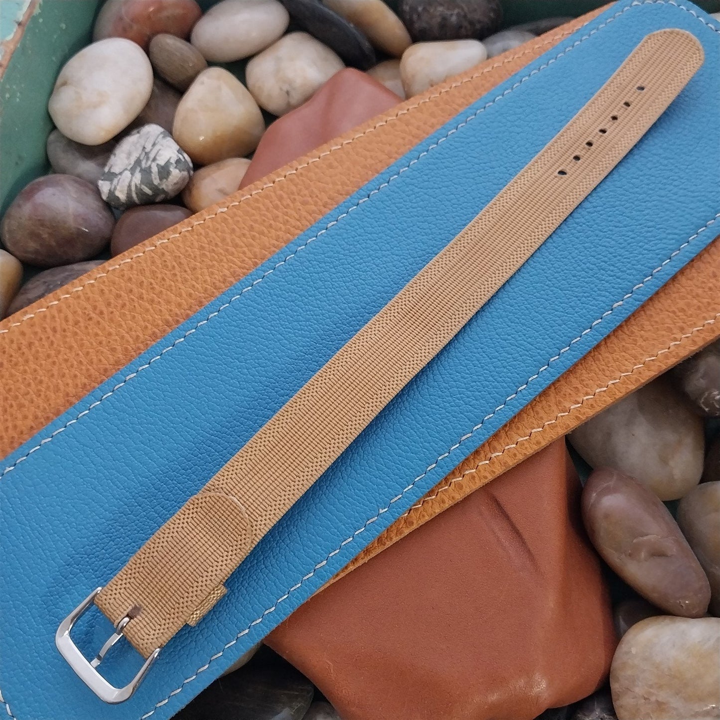 Vintage 3/4" Ribbed Nylon Single-Pass Unused nos 1950s Classic Watch Band