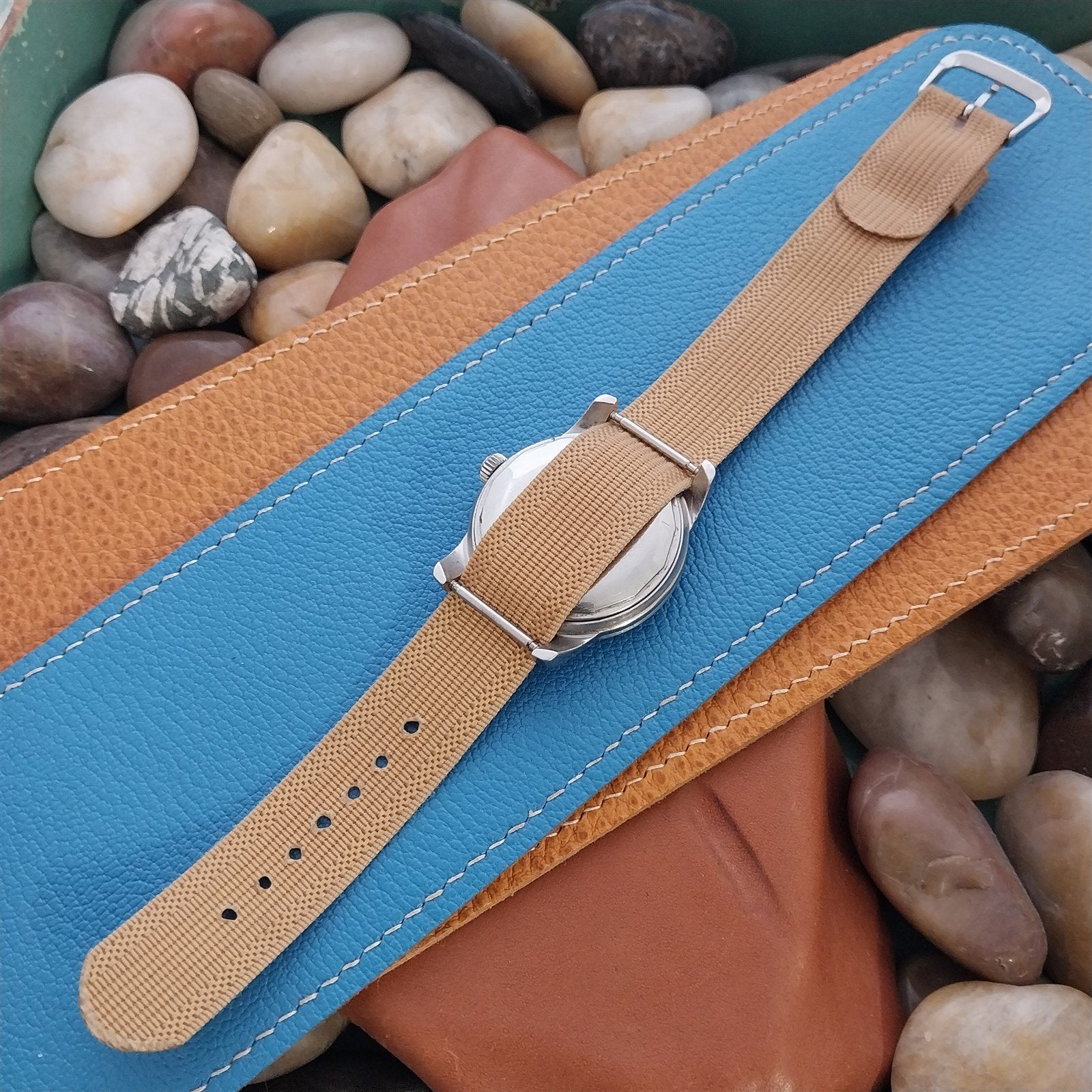 Vintage 3/4" Ribbed Nylon Single-Pass Unused nos 1950s Classic Watch Band