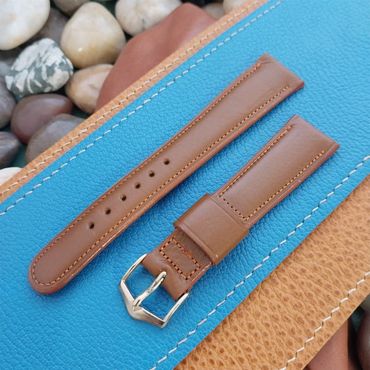 Vintage 3/4" JB Champion Tapered Padded Tan Scandia Calf Unused 1960s Watch Band