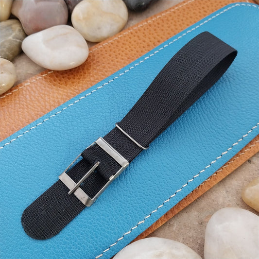 18mm Black Nylon Single-Pass Russian Military Surplus Unused Vintage Watch Band