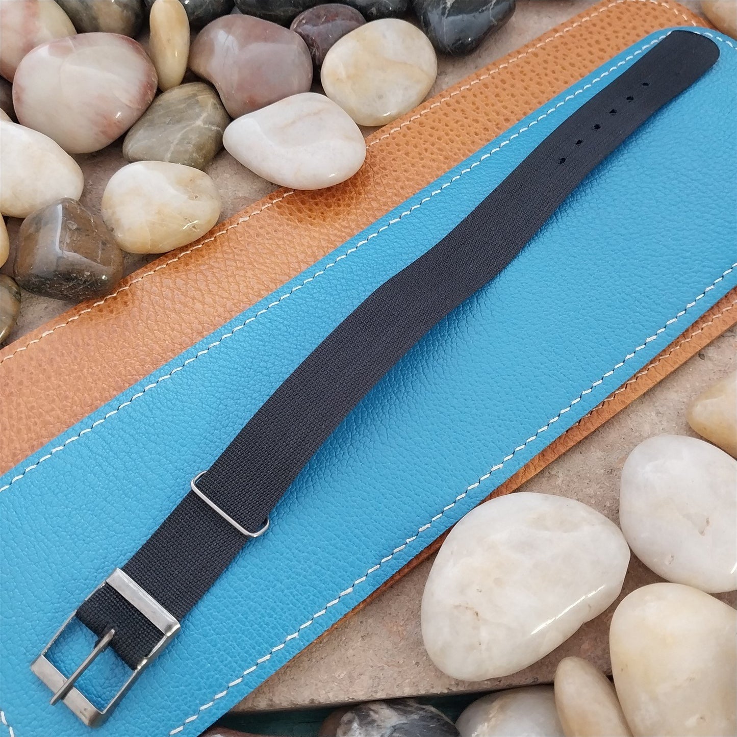 18mm Black Nylon Single-Pass Russian Military Surplus Unused Vintage Watch Band