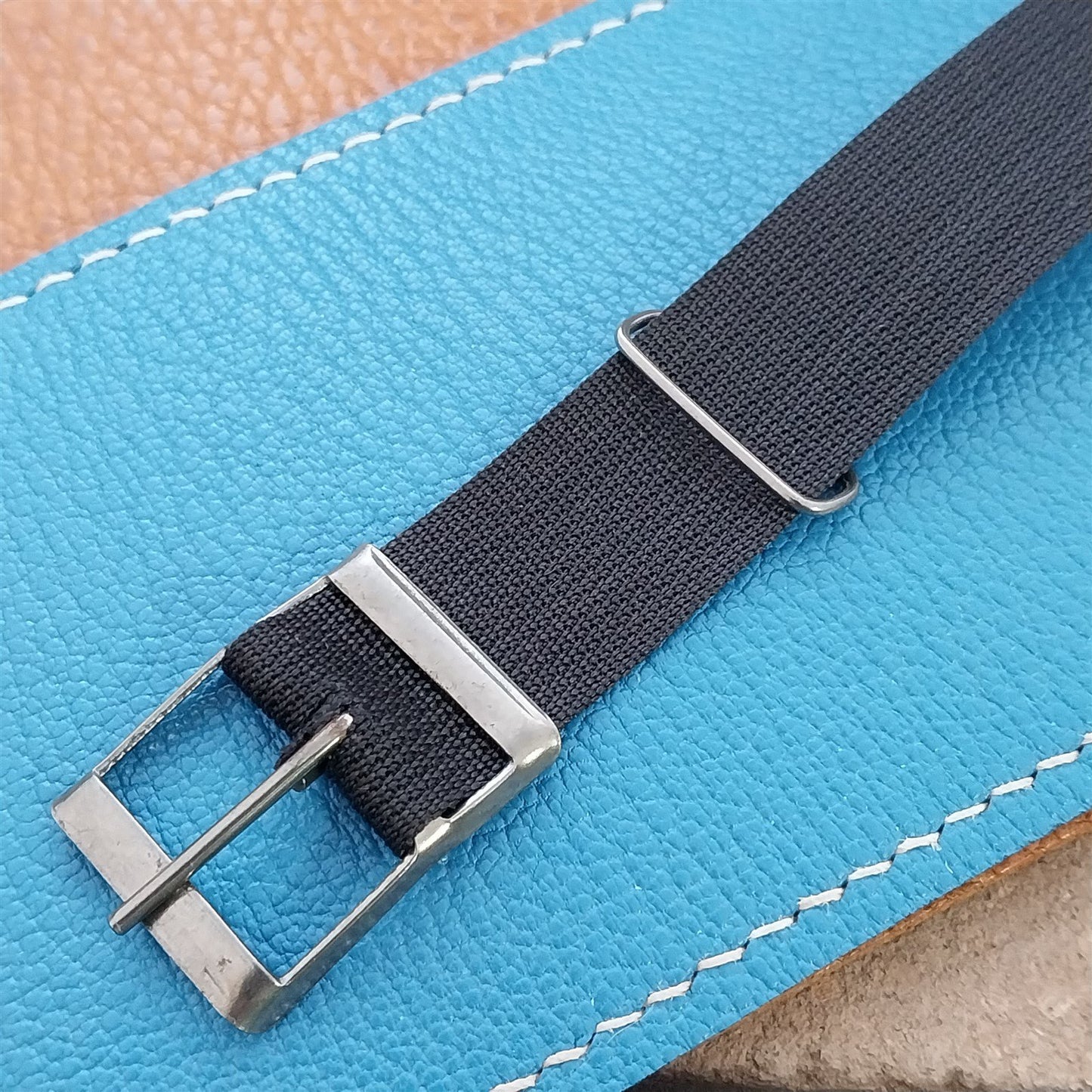 18mm Black Nylon Single-Pass Russian Military Surplus Unused Vintage Watch Band