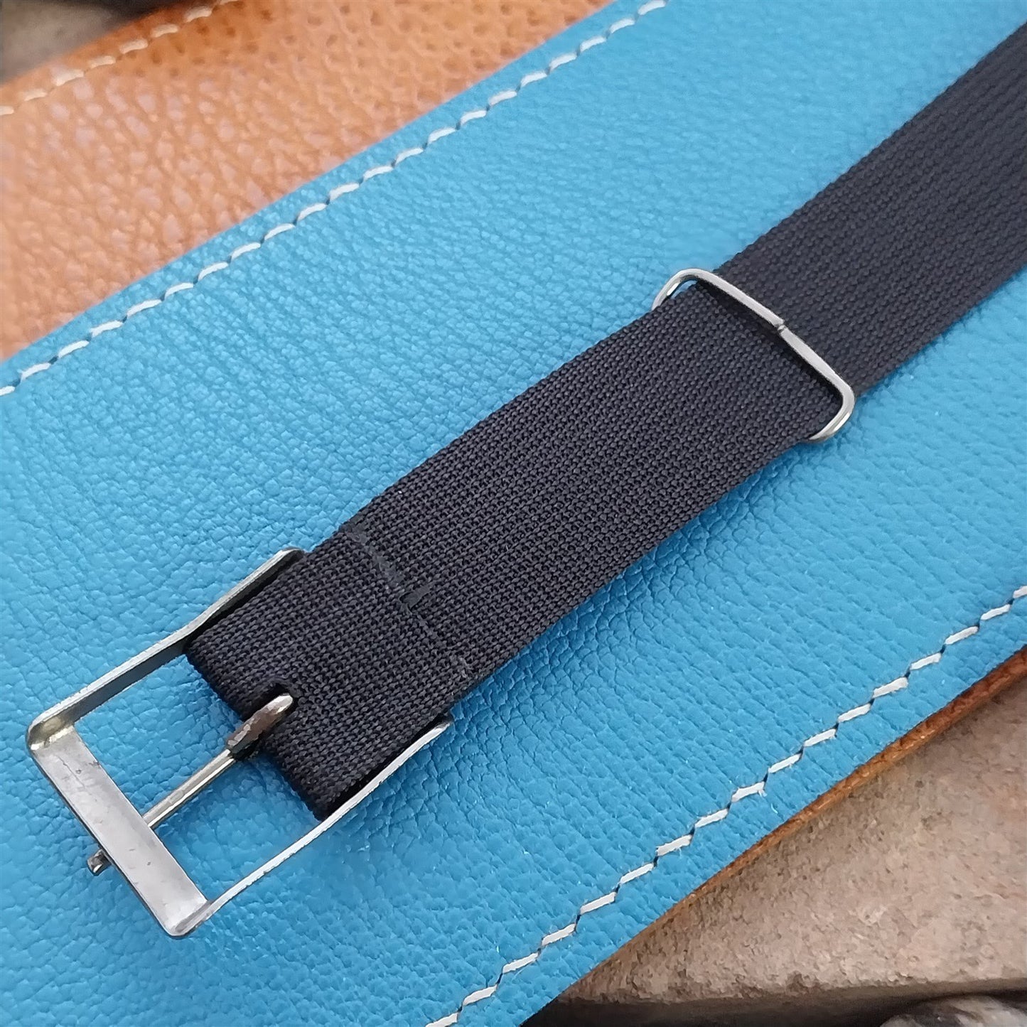 18mm Black Nylon Single-Pass Russian Military Surplus Unused Vintage Watch Band