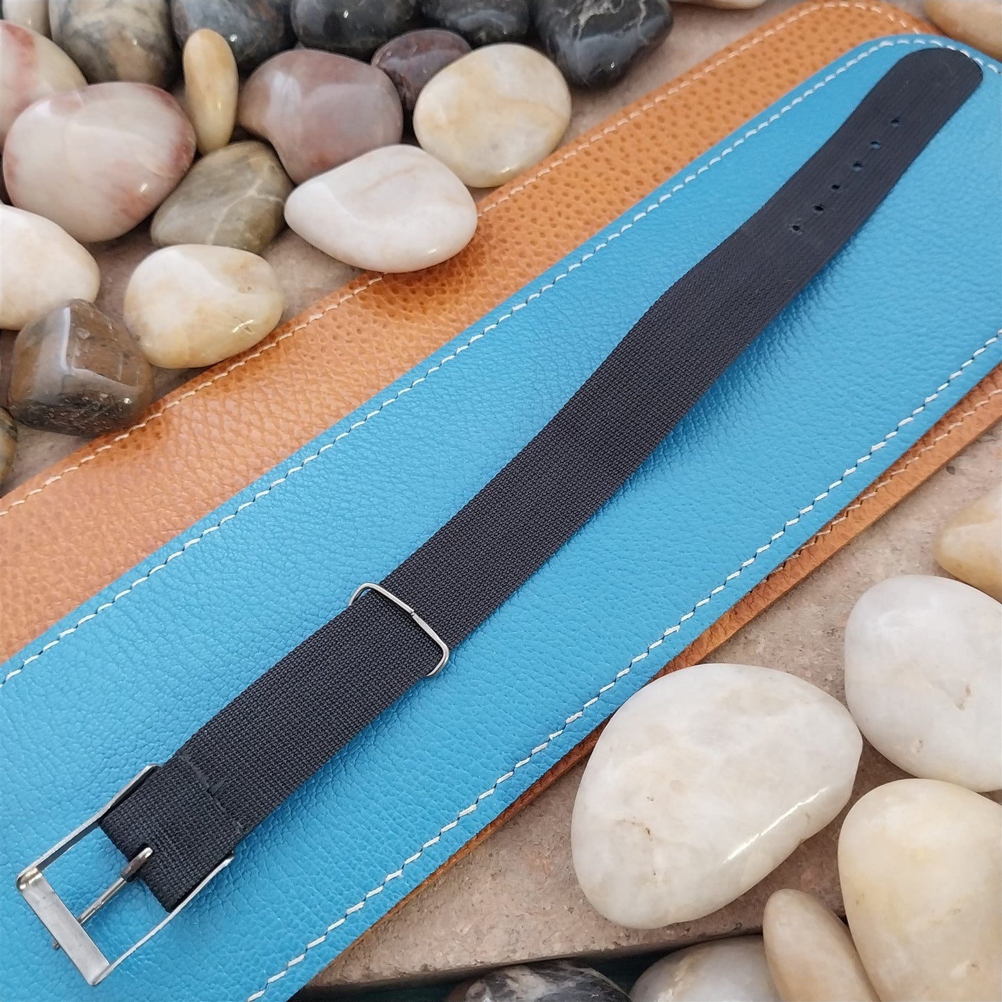 18mm Black Nylon Single-Pass Russian Military Surplus Unused Vintage Watch Band