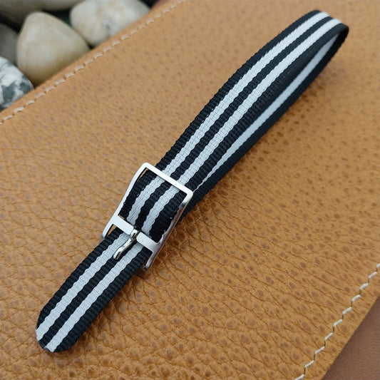 Striped Perlon Vintage 1960s 11mm Womens Single Pass Unused Classic Watch Band