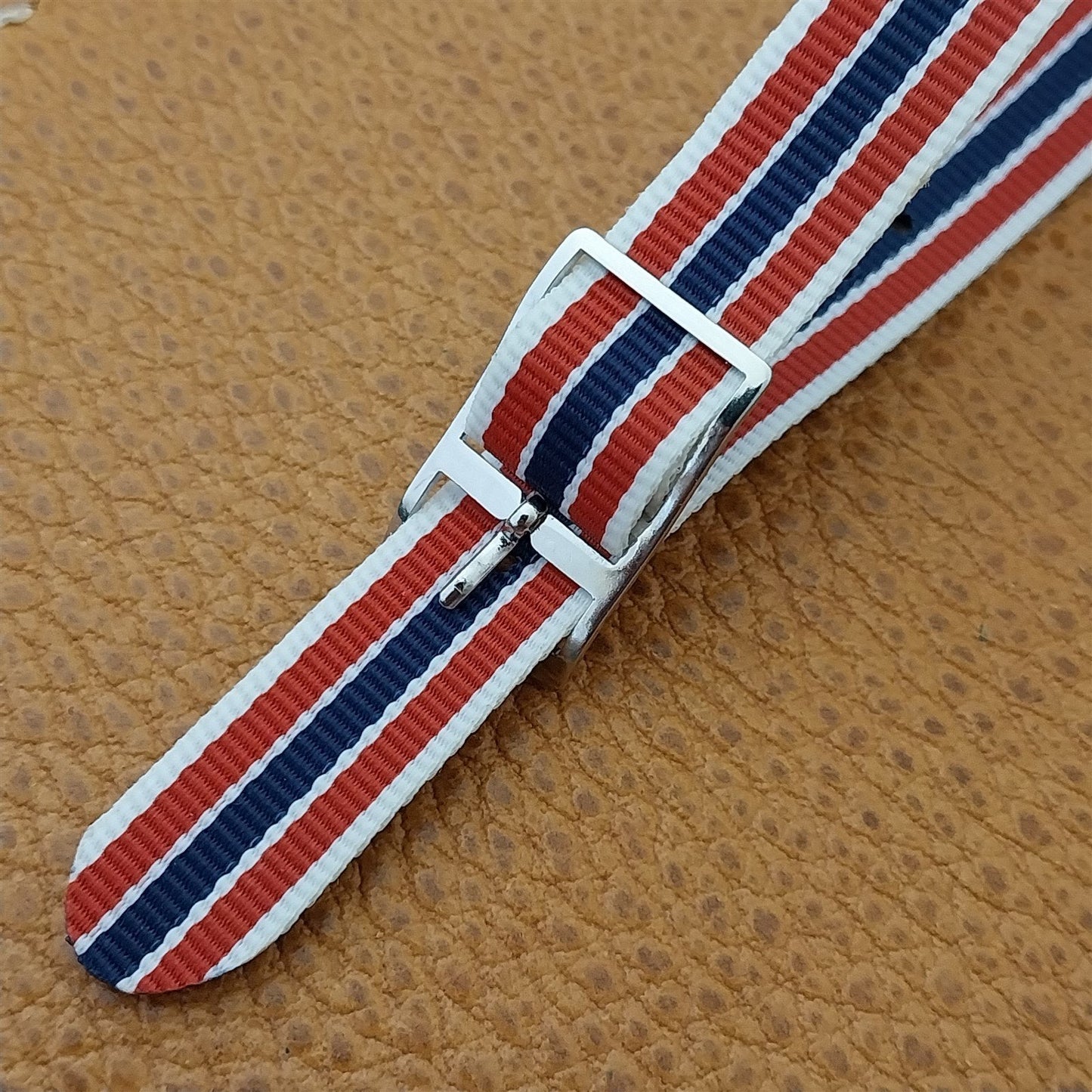 Striped Perlon Vintage 1960s 12mm Womens Single Pass Unused Classic Watch Band